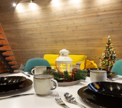 №1 A-Frame 60m2 с купелью (оснащение дома, стоимость купели и бани см. Подробнее) в Les holidays