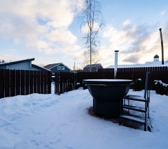 Дом из бруса с камином и баней из липы 4+2 в Snhaus