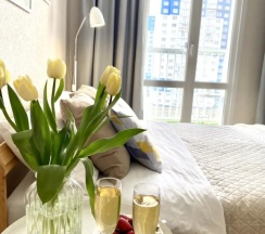 Четырёхместные апартаменты Comfort с балконом в GOROD Si в 5 мин от трассы М4 Дон. ЖК Озерки