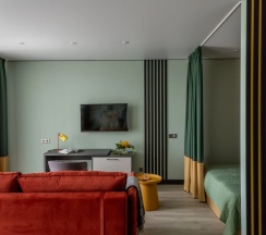 Апартаменты Superior с балконом и с видом на парк в Apartments Malina Baden Studio Color