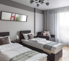 Апартаменты с видом на город 2 отдельные кровати в Апартаменты MIXY Nordy Homes