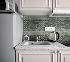 1-комнатные апартаменты студия с 1 двуспальной кроватью в Apartments Private (Апартментс Прайвит) на шоссе Волоколамское