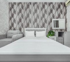 Двухместная студия с террасой семейная двуспальная кровать в Green rent