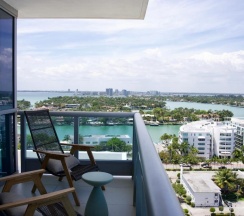 Апартаменты c 1 комнатой с балконом и с видом на океан в Modern Geometry at Monte Carlo Miami Beach