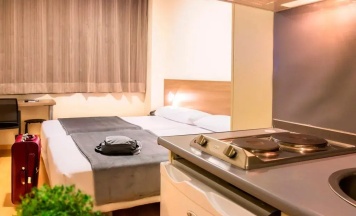 Двухместный номер с кухней Standard (2 отдельные кровати) в Vertice Roomspace Madrid