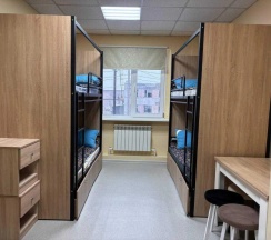 Кровать в общем номере в Хостел на Холмской