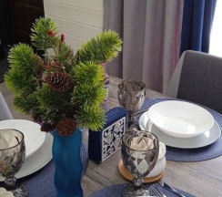 Четырёхместный коттедж с красивым видом из окна в Sabr