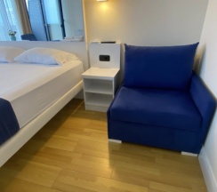 Трёхместная студия с балконом и с видом на море в Апарт-отель MyGeorgia LLC Orbi City