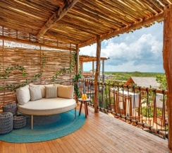 Двухместный номер Yaakun Grand Cenote View двуспальная кровать в Hotel Shibari Tulum - Restaurant & Cenote Club