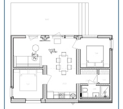 Коттедж с двумя спальнями и купелью в Black Village Family