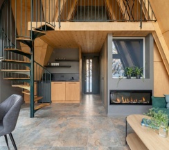 Дом люкс с электрокамином и банным чаном №5. Можно с собаками в Трофимов Берег