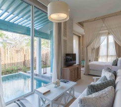Двухместная вилла с красивым видом из окна двуспальная кровать в Cape Kudu Hotel