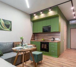 Апартаменты улучшенные с 1 двуспальной кроватью в Sky inn color