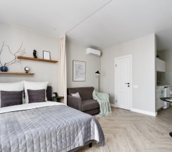 Студия Superior (общая ванная комната) в Апартаменты Andora apart | Дизайнерская Квартира на Красном проспекте