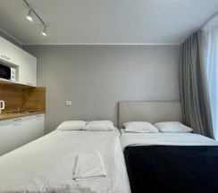 Апартаменты в ЖК "START"  (спальные места 2+2), (Метро Парнас, 15 минут пешком) в Rauktis apartments