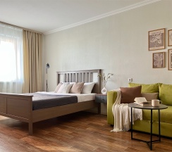 "Pistachio Flat" Однокомнатная квартира (Метро Ленинский проспект/Автово, 10 минут на транспорте) в Rauktis apartments