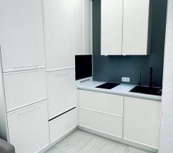 1-комнатные апартаменты с 1 двуспальной кроватью, 28.8 м², цокольный этаж в Апартаменты на Ветеранов