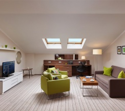 Люкс двухкомнатный с гостиной и спальней в Hilton Garden inn Kaluga