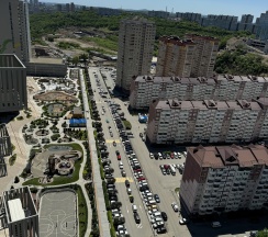 Квартира в Апартаменты на Зеленый Бульвар 19 вид на город