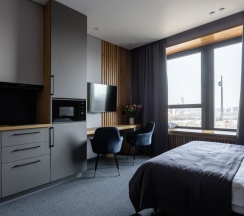 Апартамент 4 - Делюкс с панорамным видом на Парк Победы (с ванной) в Ap-in aparts