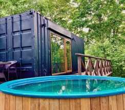 Дом с купелью с панорамными окнами и открытой террасой #5 в Уютные Ёлы