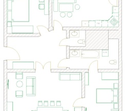 Апартаменты Premium с 3 комнатами с красивым видом из окна в GM Apartments