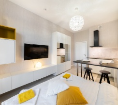 Апартаменты с кроватью в U-Apart