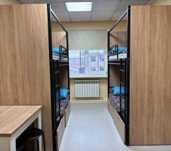 Кровать в общем номере в Хостел на Холмской