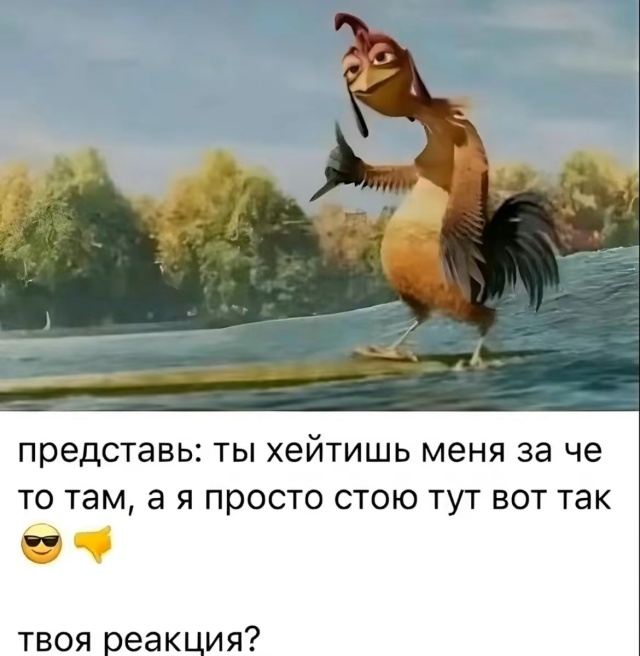 Я уже тут стою. Петух из лови волну.